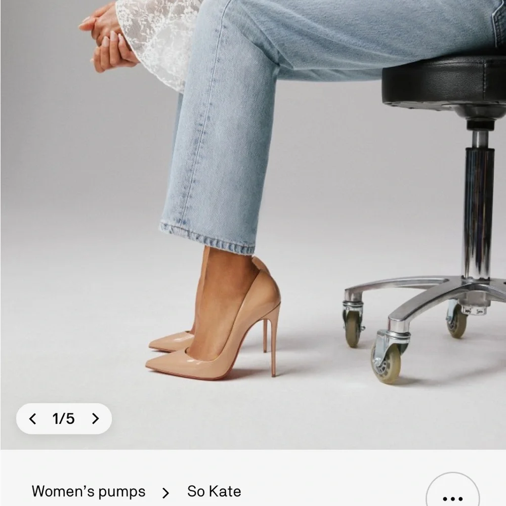 Blush Christian Louboutin So Kate pumps